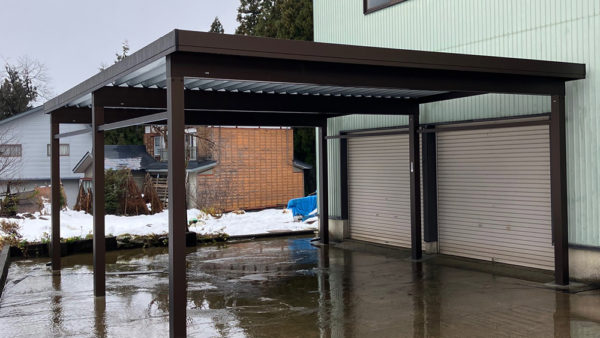 2025年 カーポート設置（２台用）既存車庫に隣接 南魚沼市H様邸