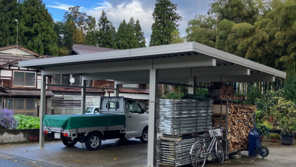 2025年 カーポート設置（２台用）間口延長タイプ 南魚沼市 S様邸