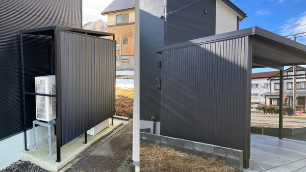 2025年 カーポート＆エコキュート 雪囲い工事 南魚沼市 M様邸