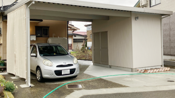 2025年 カーポート3台用+土間コンクリート+消雪配管+花壇+電気工事+ネット設置+倉庫のフルコース！｜南魚沼市S様邸